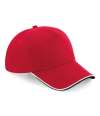 BB25C B25C Beechfield Authentic Piped 5 Panel Cap Black / White colour image